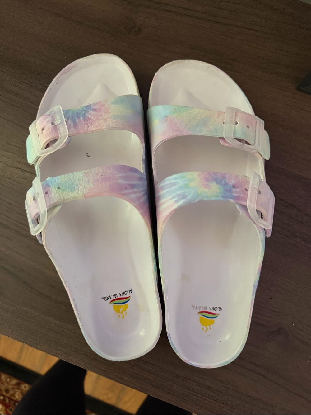 ⭐️Aloha Island Pastel Tie-Dye Kids Slide Sandals in Pink, Blue, Purple